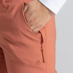 Craghoppers Kiwi Pro Zipped Pocket Straight Leg Trousers in Orange