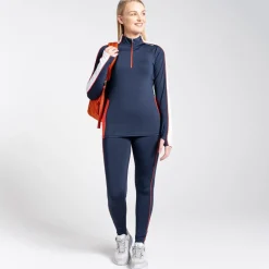 Craghoppers Marcella Mock Neck Regular Fit Shirt in Blue