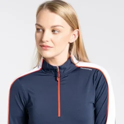 Craghoppers Marcella Mock Neck Regular Fit Shirt in Blue