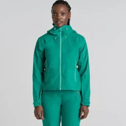 Craghoppers Olesia Hooded Rain Jacket in Green