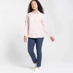 Craghoppers Relaxed Fit Long Sleeve Shirt in Pink