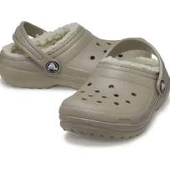 Crocs Classic Lined Clogs in Beige