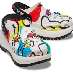 Crocs Hrin Platform Low Heel Clogs in Black