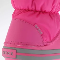 Crocs Kids Winter Puff Boots in Pink grey