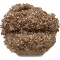 Crocs Textured Fur Mules Flat Heel in Brown