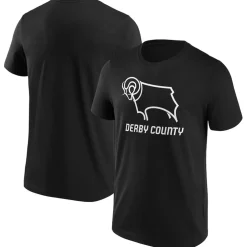 Derby County FC Mens Essential Logo T-Shirt in Black