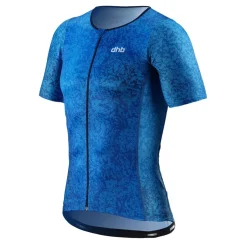 Dhb Mens Hydron Short Sleeve Tri Top in Blue