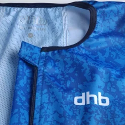 Dhb Mens Hydron Short Sleeve Tri Top in Blue