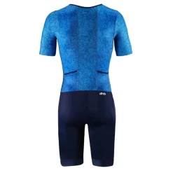 Dhb Mens Hydron Short Sleeve Tri Suit in Blue