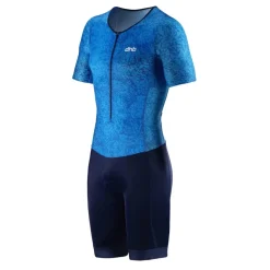 Dhb Mens Hydron Short Sleeve Tri Suit in Blue