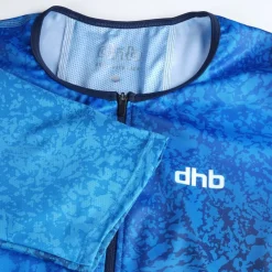 Dhb Mens Hydron Short Sleeve Tri Suit in Blue