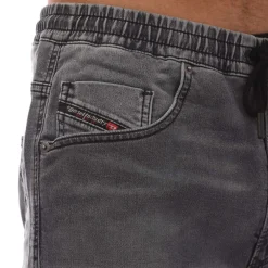 Diesel 2030 D-Krooley Sweat Jeans in Black Grey