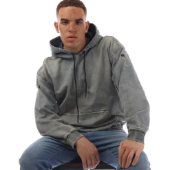 Diesel D-UM-RIB Track Denim Hoodie in Denim