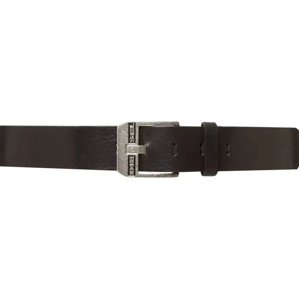Diesel Leather Belt in Black