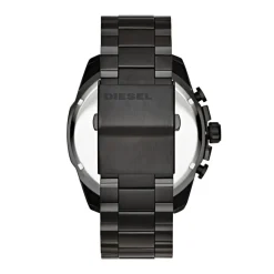 Diesel Mens Mega Chief Chronograph Black Stainless Steel Watch Dz4318 in Black