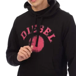 Diesel S-Ginn 9-D Hoodie in Black