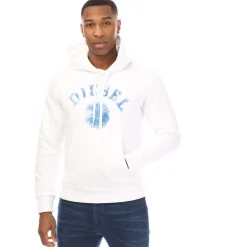 Diesel S-Ginn 9-D Hoodie in White