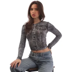 Diesel T-Clau-N1 Top in Grey