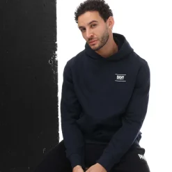 DKNY Printed Logo Blackwater Hoodie in Navy