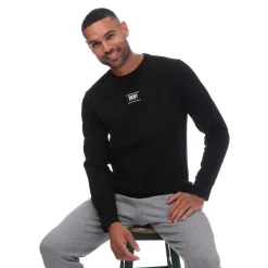 DKNY Printed Logo Crewneck Sweatshirt in Black