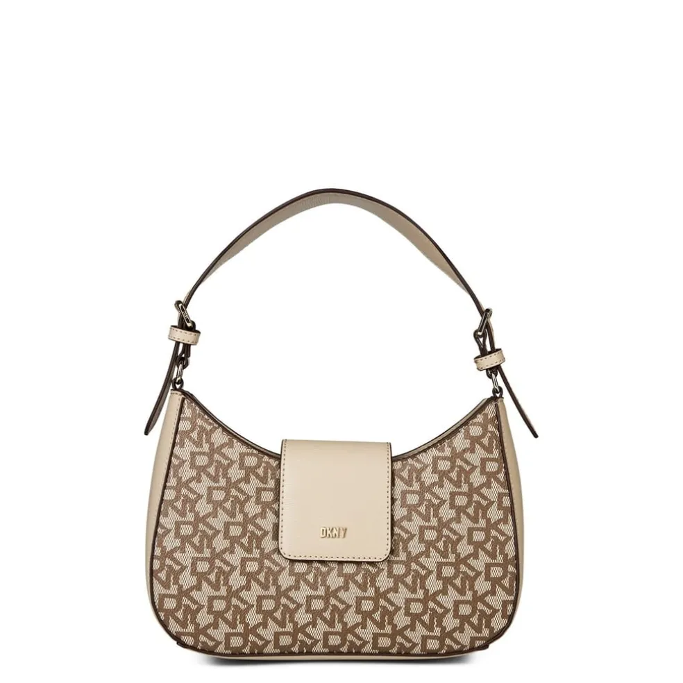 DKNY Suri Demi Cross Body Bag in Beige