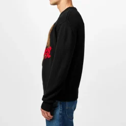 DSquared2 Bear Logo Knitted Jumper in Black