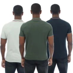 Duck and Cover 3 Pack of Melports Polo Shirts in Multi colour