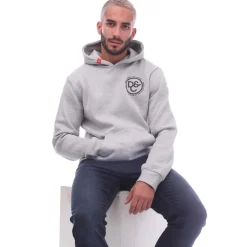 Duck and Cover Mackson Graphic Hoodie in Grey Marl