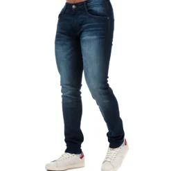 Duck and Cover Maylead Slim-Fit Jeans in Dark Blue