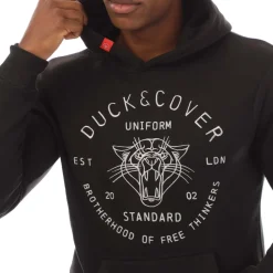 Duck and Cover Raylan Graphic Hoodie in Black