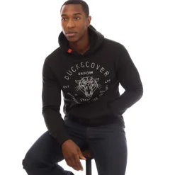 Duck and Cover Raylan Graphic Hoodie in Black