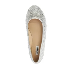 Dune London Ballet Pumps in Silver