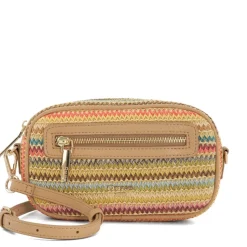 Dune London Crossbody Stripe Patterned Handbag with Detachable Strap in Multi