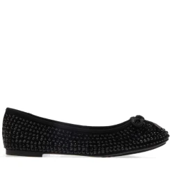 Dune London Hale Bow Detail Ballet Pumps in Black