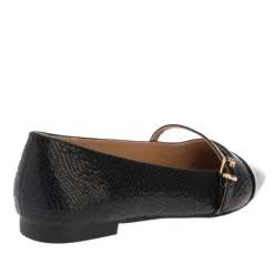 Dune London Hibiski Strap Ballet Pumps in Black