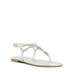 Dune London Logic Tubular Twist Sandals in Silver