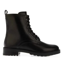 Dune London Prestin Lace-Up Leather Boots in Black