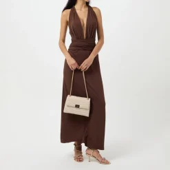 Dune London Quilted Shoulder Handbag with Detachable Strap in Neutral