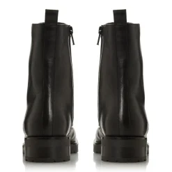 Dune London Studded Buckle Biker Boots in Black