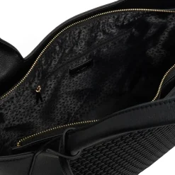 Dune London Textured Tote with Detachable Strap in Black