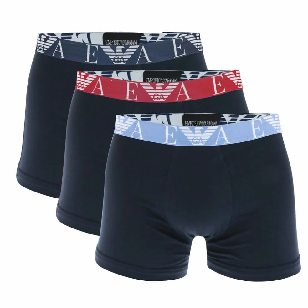 Emporio Armani 3 Pack of Boxers in Navy
