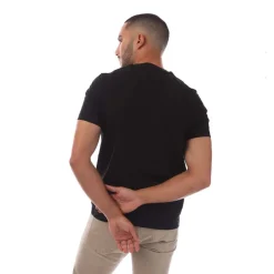 Emporio Armani Allover Jacquard Eagle T-Shirt in Black