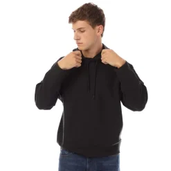 Emporio Armani Allover Lettering Hoodie in Black
