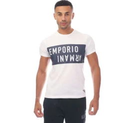 Emporio Armani Crewneck T-Shirt in White Navy