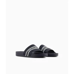 Emporio Armani EA7 Logo Sliders in Blue