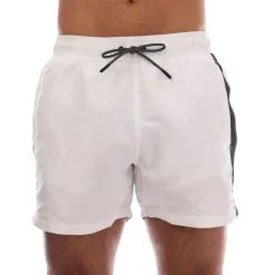 Emporio Armani EA7 Logo Tape Swim Shorts in White