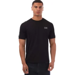 Emporio Armani EA7 Logo Tape T-Shirt in Black