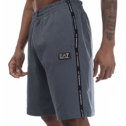 Emporio Armani EA7 Logo Tape Shorts in Blue