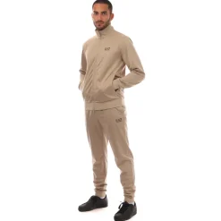 Emporio Armani EA7 Logo Tracksuit in Beige