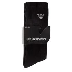 Emporio Armani EA7 Pack Crew Logo Socks in Black